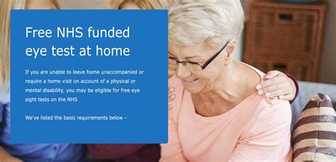 m&s nhs eye test at home
